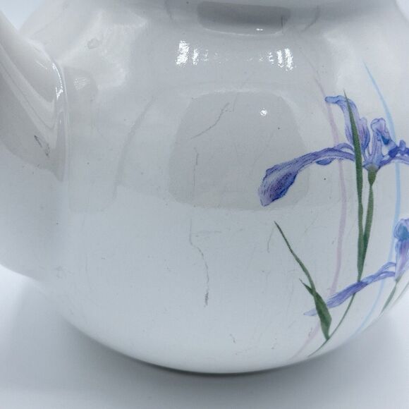 Corelle Coordinates Stoneware Shadow Iris Teapot - Picture 5 of 8